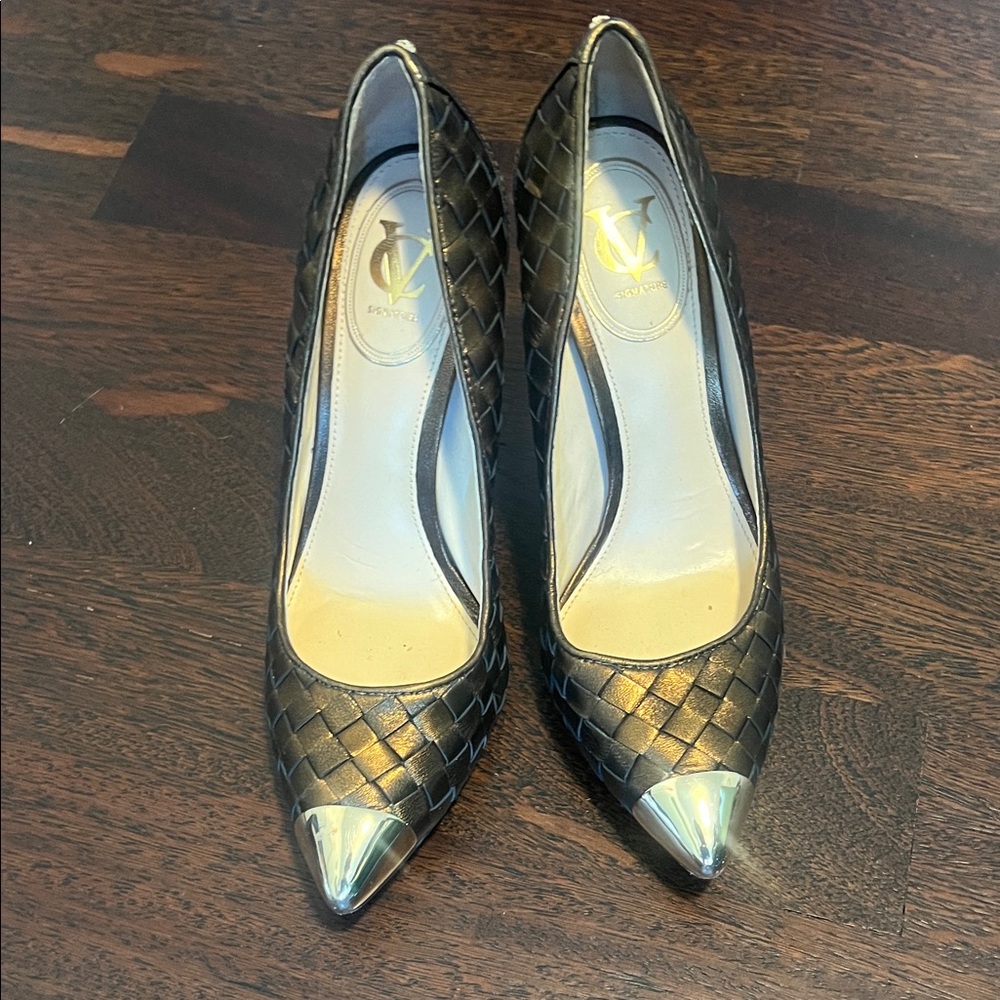 Designer Black and Silver Women's Pumps